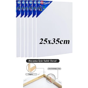 Tuval 25X35 6 Adet Gerdirme Apartlı Arkadan Zımbalı 25*35 Tual Akrilik Boya Yağlı Boya