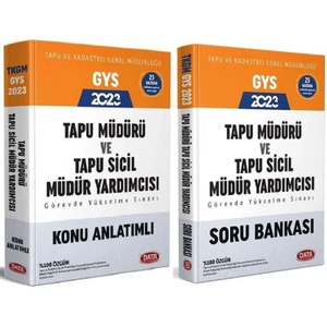 Data Yayınları 2023 GYS Tapu Kadastro Tapu Müdürü ve Tapu Sicil Müdür Yardımcısı Konu - Soru 2'li Set Görevde Yükselme