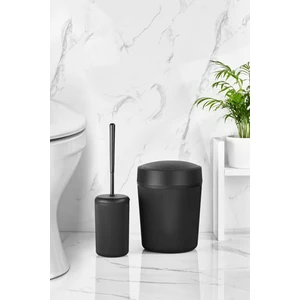 Orsa Home 087 Siyah Banyo Çöp Kovası ve Tuvalet Fırça Seti