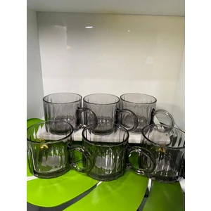 Elif Aksesuar Luca 6 Lı Füme Cam Kupa