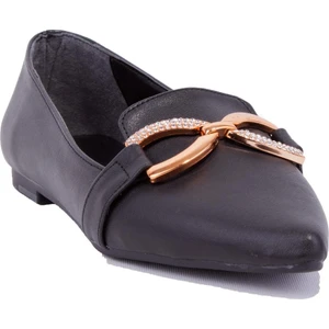 DZA07-118106 Siyah Klasik Düz Topuklu Kadın Ayakkabı