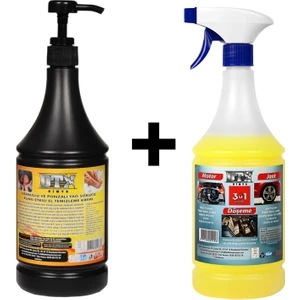 Dtx Kimya Kumlu El Temizleme Kremi ( Sabunu) 1 kg & Motor Jant Döşeme Temizleyici 1 Lt