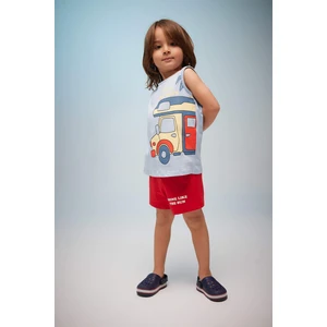 Erkek Bebek Regular Fit Slogan Baskılı Şort Z5530A223HS