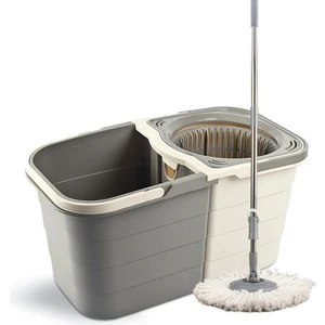 Süper Turbo Döner Başlıklı Temizlik Seti Mopset Vileda Double Siyah - Beyaz 19 Litre MR-235