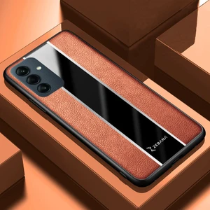 Samsung Galaxy A24 5g Kılıf Zebana Premium Deri Kılıf Kahverengi