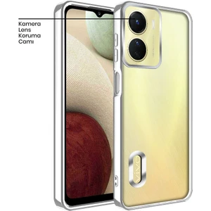Vivo Y16 Kılıf Zebana Glint Silikon Kılıf Gri