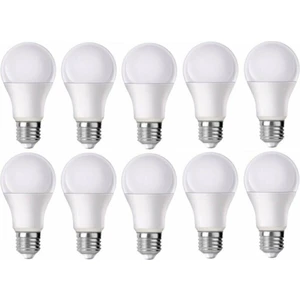LED - 9W - Beyaz - E27 - 10LU - Tasarruflu LED Ampul E27 Duy 6500K Yerli Üretim