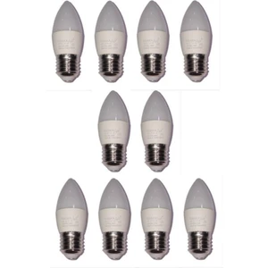 6W LED Ampul E-27 Duylu Beyaz Işık 10 Adet