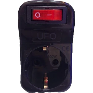 As Bakalit Ufo Tekli Akım Korumalı Priz Siyah