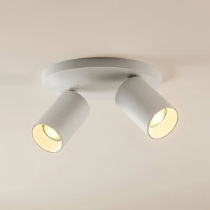 Metal Modern Spor 2 Li Beyaz Mafsallı LED Spot Avize Günışığı Ampullü