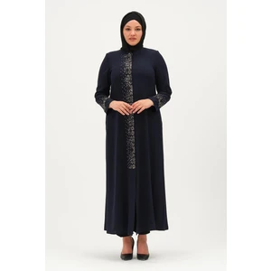 Glr & Gym Tuana Büyük Beden Tesettür Kadın Taşlı Petek Abiye Ferace