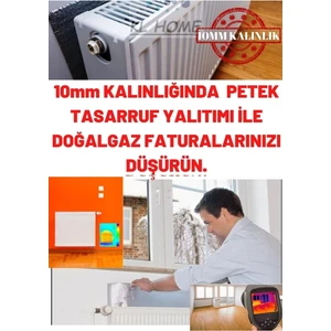 Kl Home 4 Adet 10MM Kalınlık Tasarruf Için Kalorifer Petek Arkası Isı Yalıtım Levhası - Doğalgaz Faturan Düşür