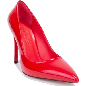 DZA07-388460 Kırmızı Rugan Stiletto Topuklu Kadın Ayakkabı
