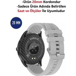 Samsung Galaxy Watch Active 2 (40MM-44MM) - Active 1 Uyumlu 20MM Desenli Kordon Kayış