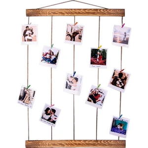 ABC Ofis Ahşap Ipli Mandallı Duvar Anı Çerçevesi 50 x 72