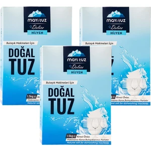 Mayi Tuz Doğal Bulaşık Makinesi Tuzu 3 x 1500 gr