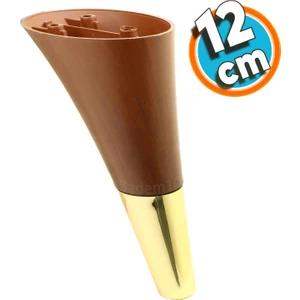 Mobilya Kanepe Sehpa Tv Ünitesi Baza Koltuk Ayağı Kahverengi Gold Renk 12 cm Ayak