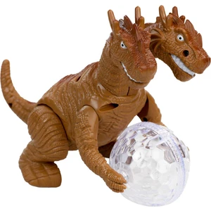 LED Işıklı Gerçek Görünümlü Sesli Çarpınca Dönen Toplu Yürüyen Çift Başlı Dinozor Oyuncak T-Rex