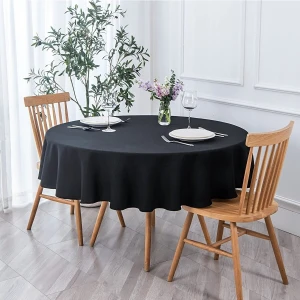 Zeren Home Sıvıya Dayanıklı Yuvarlak Dertsiz Masa Örtüsü
