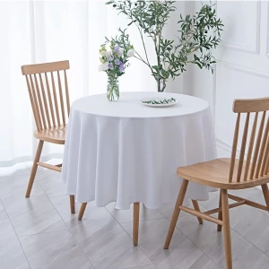 Zeren Home Sıvıya Dayanıklı Yuvarlak Dertsiz Masa Örtüsü