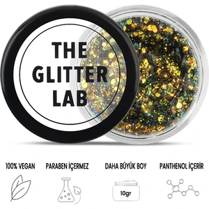 The Glitter Lab - Jel Formlu Parlak Glitter - Drastic Gold ~10 gr