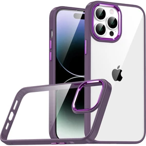 Apple iPhone 14 Pro Kılıf Kamera Nikelaj Kenar Renkli Kapak