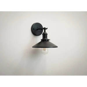 Retro rustik vintage Siyah 1XE27 Duylu Metal Duvar Aplik Şapka ÇAPI:23CM