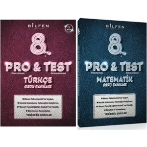 Bilfen Yayınları 8. Sınıf LGS Pro Test Türkçe Soru Bankası -  8 LGS Pro&Test Matematik
