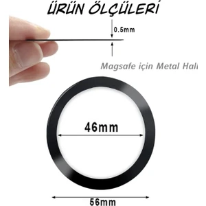 Power Metal Magsafe Halka Yüzük Ring iPhone 8VE Üstü Model Uyumlu 2'li Paket LVRNG2LI