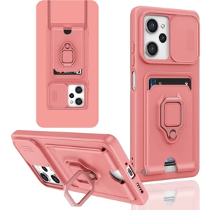 M.TK Moveteck Xiaomi Poco X5 Pro 5g Uyumlu Kılıf Kamera Lens Sürgülü Korumalı Askılı Silikon Zırh Tank Ip Askılı Kılıf