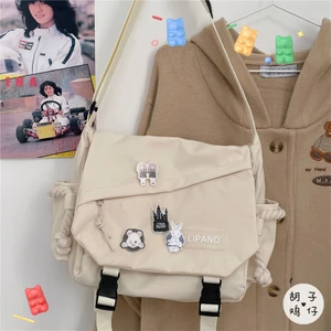Kadın Çantalar Çanta Kapasitesi Tek Omuz Erkek Japon Harajuku Postacı Öğrenci Öğrenci Crossbody Crossbody Bag (Yurt Dışından)