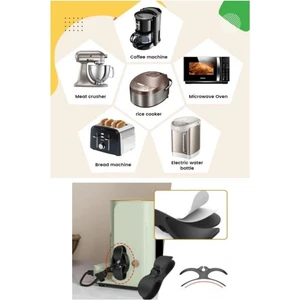 Airfryer Kablo Sarma Aparatı 2 Adet Yapışkanlı Airfry Fırın Rondo Elektrikli Alet Mutfak Kablo Düzenleyici