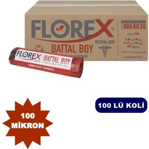 Tıbbi Atık Baskılı Battal Boy Çöp Torbası 72X95 10 Rulo