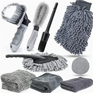 9 Parçalı Araba, Motorsiklet Için Detaylı Temizleme Seti, Oto Bakım Seti, Mikrofiber Set