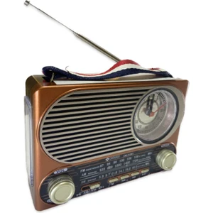 CM-312 Bt+Nostaljik Radyo +Fenerli+Saatli+Fm+Sw+Am+Usb ve Sd Okuyuculu+ Mp3 Çalar ve Müzik Kutusu