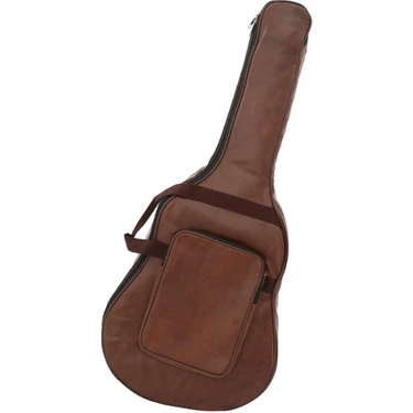 Runto Dayanıklı Gitar Gig Çanta Yumuşak Kılıf Pu Deri Kılıf 40 '' 41 '' Guitar Brown Için (Yurt