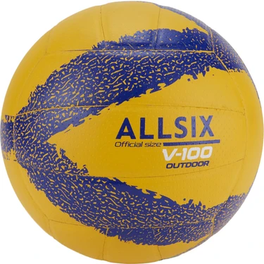 Decathlon ALLSIX Dış Mekan Voleybol Topu - Sarı / Mavi -