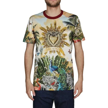 Dolce & Gabbana アニマル リーフ柄 tシャツ org.jpg