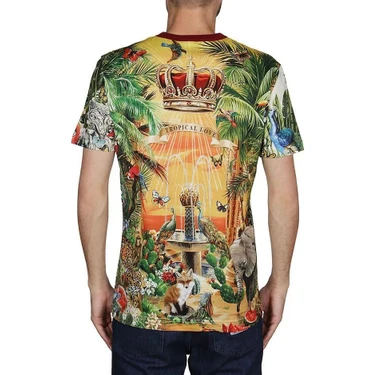 Dolce & Gabbana アニマル リーフ柄 tシャツ org.jpg