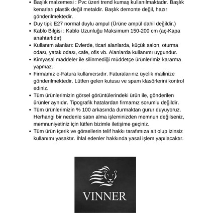 Vinner Munch Krom Kaplama Metal Abajur - Haki modelleri