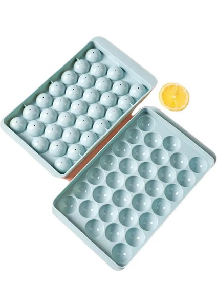 2 Adet 33 Hücreli Yuvarlak Buz Izgaraları Plastik Buz Küpü Kalıpları Buzdolabı Buz Topu Kalıbı (Yurt Dışından)