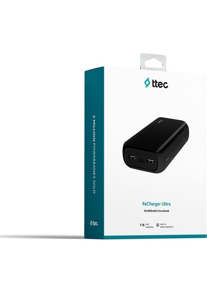 30.000 Mah Powerbank Recharger Ultra Taşınabilir Şarj Aleti