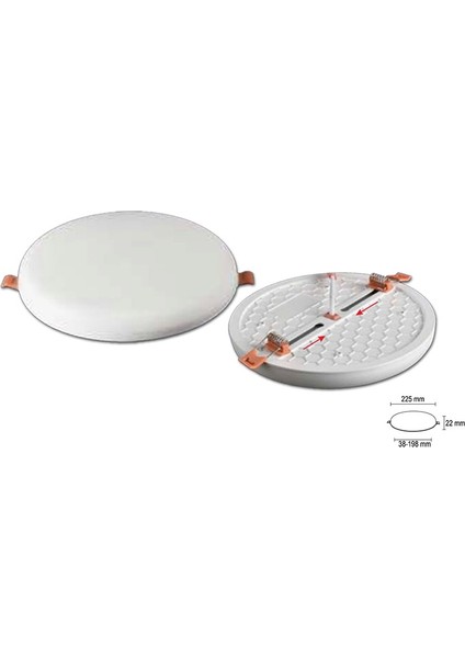 36W Sıva Altı Ayarlanabilir LED Panel Armatür Beyaz Işık