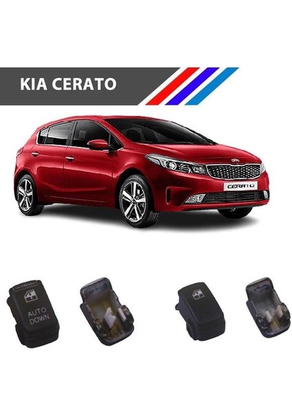 Kia Cerato Cam Düğme Kapağı 2 Adetli Set M1407