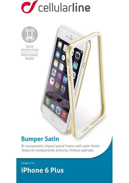 iPhone 6s Plus/6 Plus Bumper Satin Kılıf - Altın BUMPSATINIPH655H