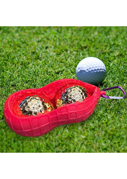 Fıstık Şekli Golf Topu Tutucu Çift Delikli Golf Topu Kapak Kanca Torbası Kırmızı Tutar (Yurt Dışından) modelleri