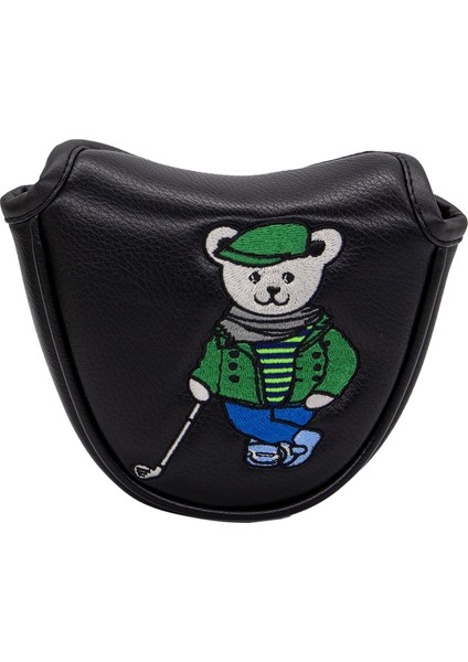 Golf Mallet Putter Kafa Kapağı Golfçüler Pu Deri Golf Kulübü Headcover Siyah (Yurt Dışından) fiyatları