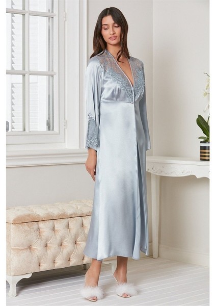 6'lı Kaplı Gecelik Sabahlık Set 6425 Mist Renk