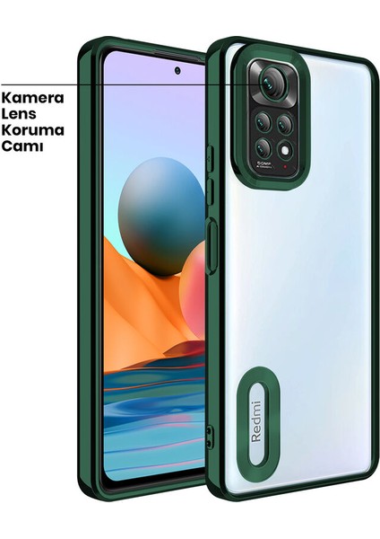 Xiaomi Redmi Note 11 Kılıf Zebana Glint Silikon Kılıf Yeşil