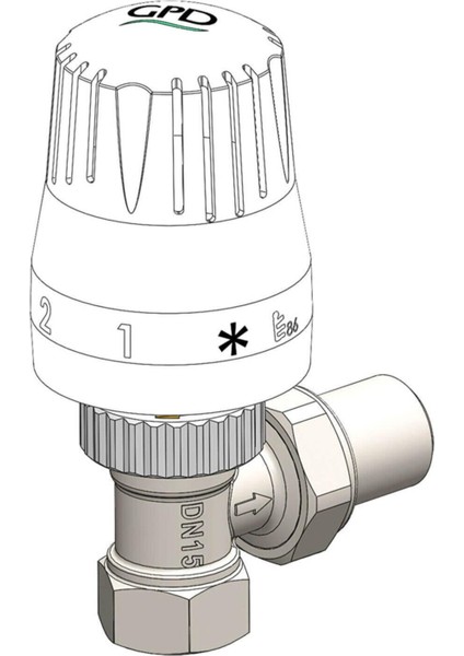 1/2&quot; Termostatik Radyatör Vanası